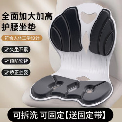 坐姿護腰靠辦公室久坐不累正坐姿成人坐腰墊神器腰椎頸椎牽引器