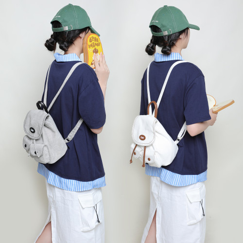 牛仔帆布包女迷你小後背包2025超火小衆包包夏季新款單雙肩學生書包