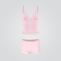 FITS EVERYDODY LACE SET SK性感蕾絲深V無鋼圈套裝吊帶時尚內搭