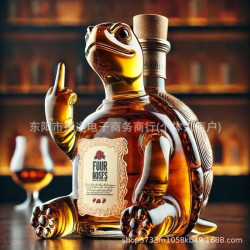 Funny Turtle Whiskey Bottle