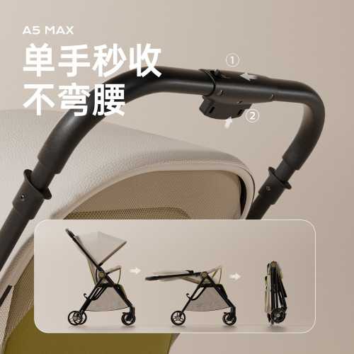 playkids普洛可K5口袋推車新生輕便雙向可坐可躺四輪推車嬰兒車
