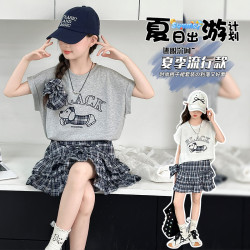 女童夏裝2025新款小寶寶中大童韓版洋氣兒童裝百搭潮休閒女孩夏季