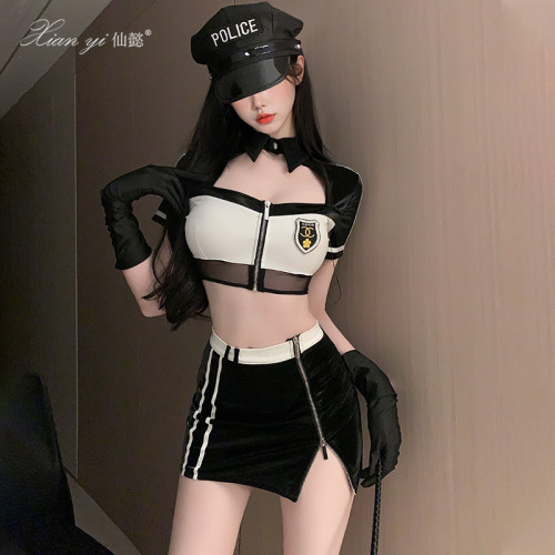 仙懿情趣內衣性感誘惑包臀女警套裝純欲激情火辣夜店cos服qqny679