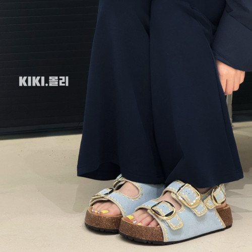復古編織厚底增高皮帶釦勃肯涼拖女2025新款夏季休閒沙露趾灘涼鞋