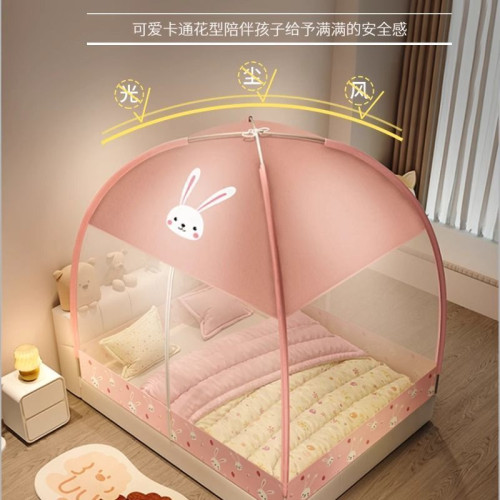 矇古包蚊帳防摔兒童家用2025新款臥室免安裝床上帳篷防摔全底嬰兒