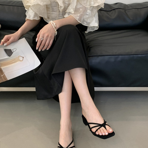 涼鞋女款夏季2025新款系帶百搭露趾仙女風海邊搭配裙子鞋羅馬女鞋