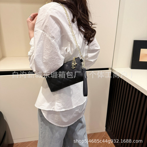 新品手拿包錢包腋下菱格手提包包2025新款單肩包斜後背包女包香