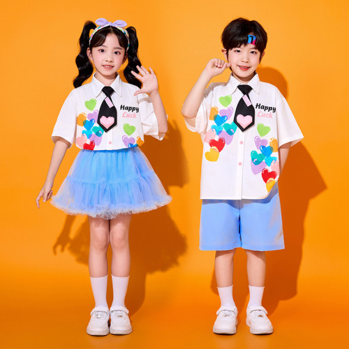 六一兒童啦啦隊演出服小學生運動會班服幼兒園舞台服畢業表演服裝