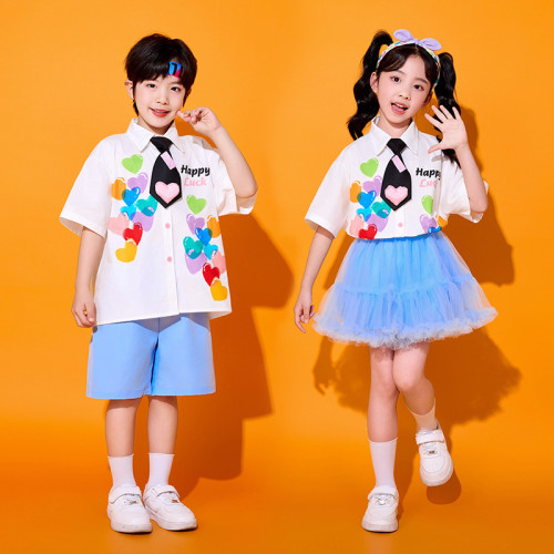 六一兒童啦啦隊演出服小學生運動會班服幼兒園舞台服畢業表演服裝
