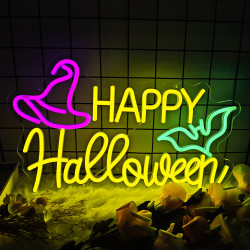 5v usb供電萬聖節霓虹燈南瓜幽霛裝飾燈happy halloween氛圍燈