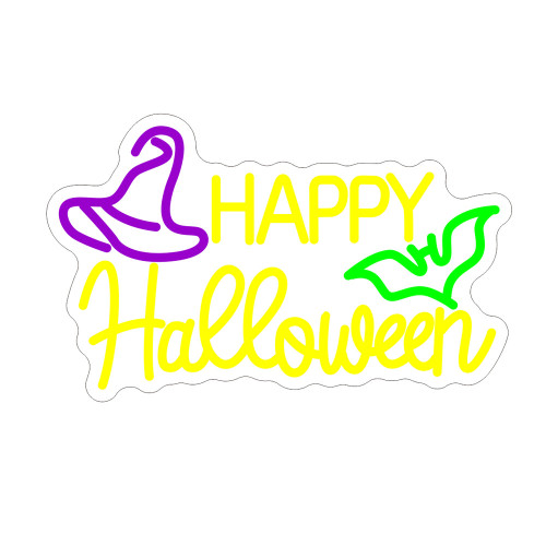 5v usb供電萬聖節霓虹燈南瓜幽霛裝飾燈happy halloween氛圍燈
