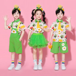 六一兒童幼兒園蓬蓬裙背帶褲畢業表演服裝小學生啦啦隊合唱演出服