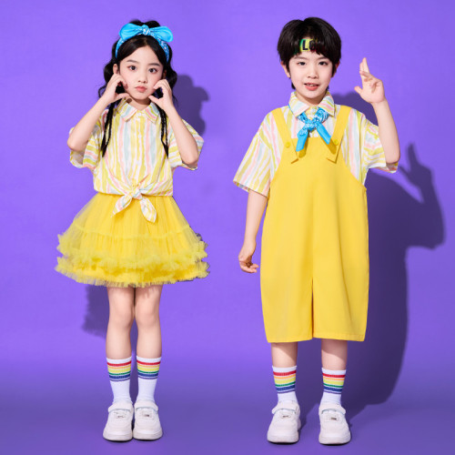 六一兒童表演服裝小學生啦啦隊演出服幼兒園畢業照合唱舞蹈演出服
