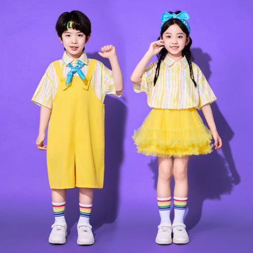 六一兒童表演服裝小學生啦啦隊演出服幼兒園畢業照合唱舞蹈演出服