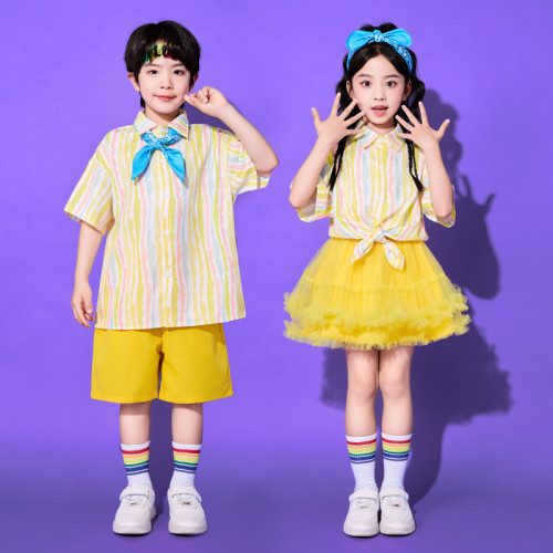 六一兒童表演服裝小學生啦啦隊演出服幼兒園畢業照合唱舞蹈演出服