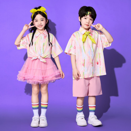 六一兒童表演服裝小學生啦啦隊合唱演出服幼兒園畢業照班服舞蹈服