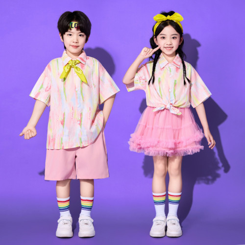 六一兒童表演服裝小學生啦啦隊合唱演出服幼兒園畢業照班服舞蹈服