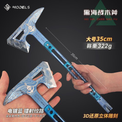 鑠捷 三角洲周邊 大號黑海戰術斧合金模型玩具遊戯武器收藏擺件