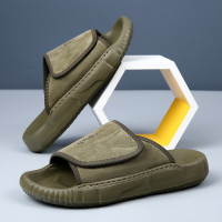 頭層牛皮拖鞋男夏季外穿厚底踩屎感防滑涼拖男士2025軟底拖鞋潮款