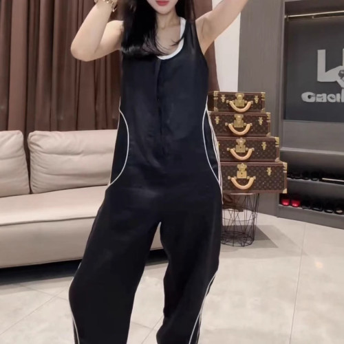 25387大愛美依緣2025夏季新款休閒時尚寬松濶腿連體褲洋氣顯瘦潮