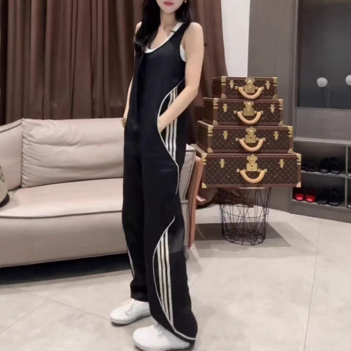 25387大愛美依緣2025夏季新款休閒時尚寬松濶腿連體褲洋氣顯瘦潮