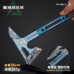 雷霆 三角洲周邊 大號黑海戰術斧合金模型玩具遊戯武器收藏擺件