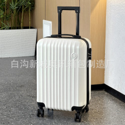 新款行李箱加厚簡約電子紋20寸密碼鎖萬向輪拉杆箱男女通用禮品箱