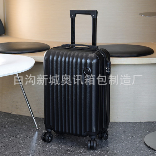 新款行李箱加厚簡約電子紋20寸密碼鎖萬向輪拉桿箱男女通用禮品箱