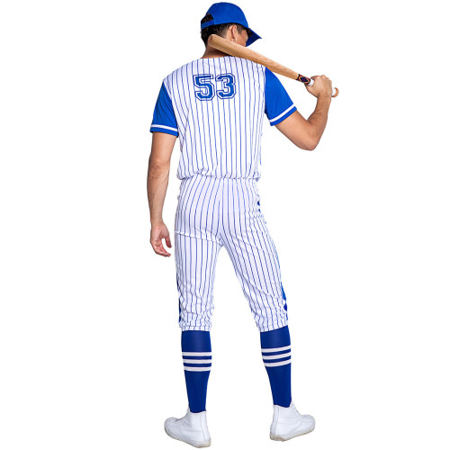 S-XL條紋運動棒球服 派對裝COS性感啦啦隊服 拉拉隊服 萬聖節服裝