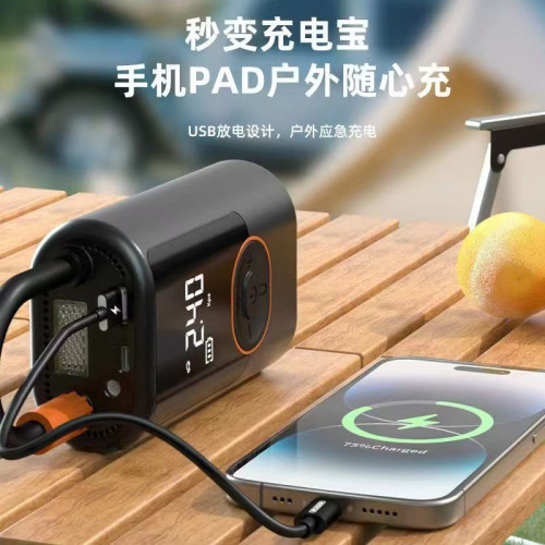 車載無線充氣泵電動車自動充氣泵摩托車小車迷你充氣寶打氣筒便攜