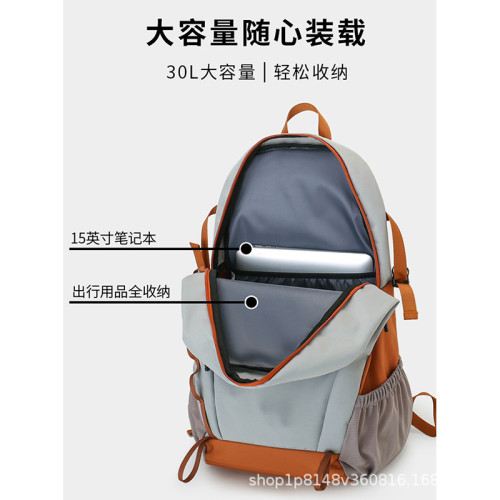 休閒時尚學生書包日常旅行雙肩包出門旅遊防潑水背包女2025年新款