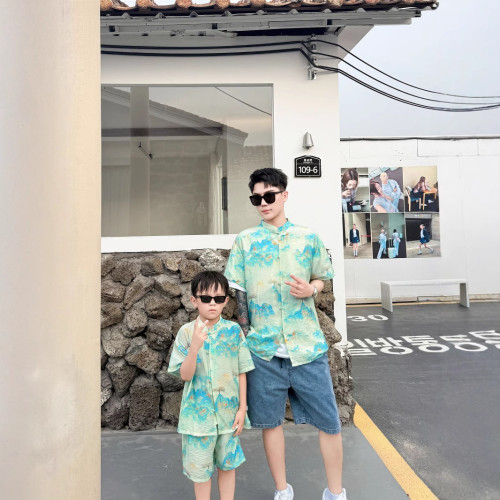 國風親子裝兒童旗袍母女連衣裙夏裝2025新中式嬰兒女童古風漢服潮