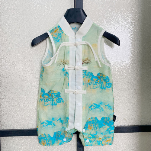 國風親子裝兒童旗袍母女連衣裙夏裝2025新中式嬰兒女童古風漢服潮