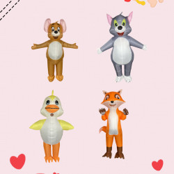 跨境道具派對表演充氣可愛動物玩偶服充氣服裝萬聖節派對動物充氣