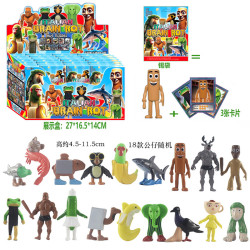 跨境新品3.5-4寸山海經手辦通通通木棍人公仔盲袋帶卡片24錫袋/盒
