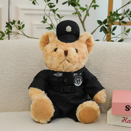 網紅警察小熊玩偶特警熊交警小熊毛絨玩具公仔娃娃兒童禮物消防熊