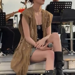 預售新款2025超級好看美拉德民族風設計感時尚洋氣女流囌馬甲夏季