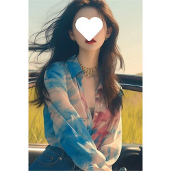 港風暈染長袖襯衫女設計感小衆夏季新款獨特別致辣妹寬松上衣