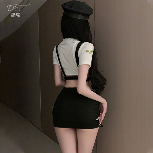 仙懿情趣內衣女警cos制服免脫包臀裙空姐純欲性趣約會戰袍誘惑683
