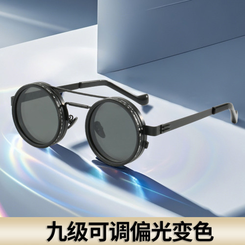 2025新款太陽眼鏡歐美風東南亞跨境電商貨源批髮朋克個性偏光墨鏡