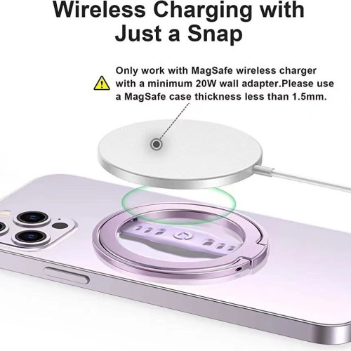 手機支架帶磁吸無線充電磁吸矽膠多功能手釦支架爆款