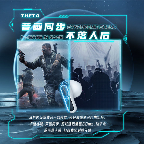 蘭士頓TG11新款真無線低延遲半入耳式適用蘋果華爲小米藍牙耳機