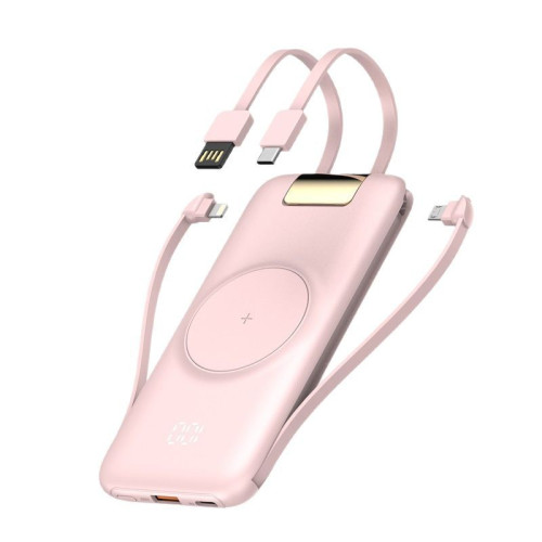 無線超級快充充電寶自帶四線20000安培迷你大容量行動電源 22.5W