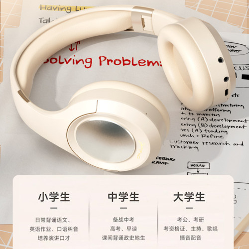 背書耳返式耳機頭戴式藍牙兒童閲讀學習記憶神器中小學生專用可攜式