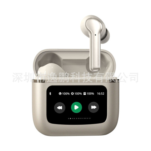 新款LCD全彩智能螢幕TWS無線藍牙降噪耳機長續航大電量無噪音