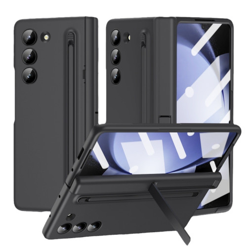 適用三星GalaxyZ fold7/6手機殼筆槽支架殼膜一體fold4/5帶Spen筆