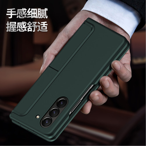 適用三星fold7手機殼摺疊螢幕筆槽隱形支架二合一Fold6帶筆槽保護套