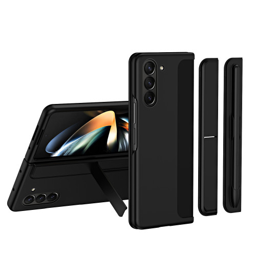 適用三星fold7手機殼摺疊螢幕筆槽隱形支架二合一Fold6帶筆槽保護套