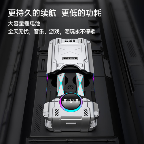 DX-08藍牙耳機入耳式科幻機械機甲 電量顯示DX07超長續航炫酷外觀
