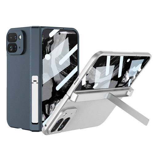 適用Google Pixel 9 Pro Fold 手機殼摺疊螢幕支架純色磨砂硬殼